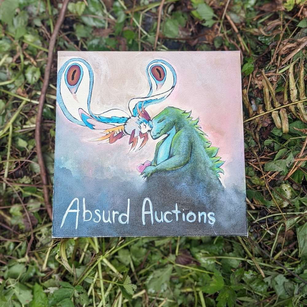 Hand painted 12 by 12 canvas